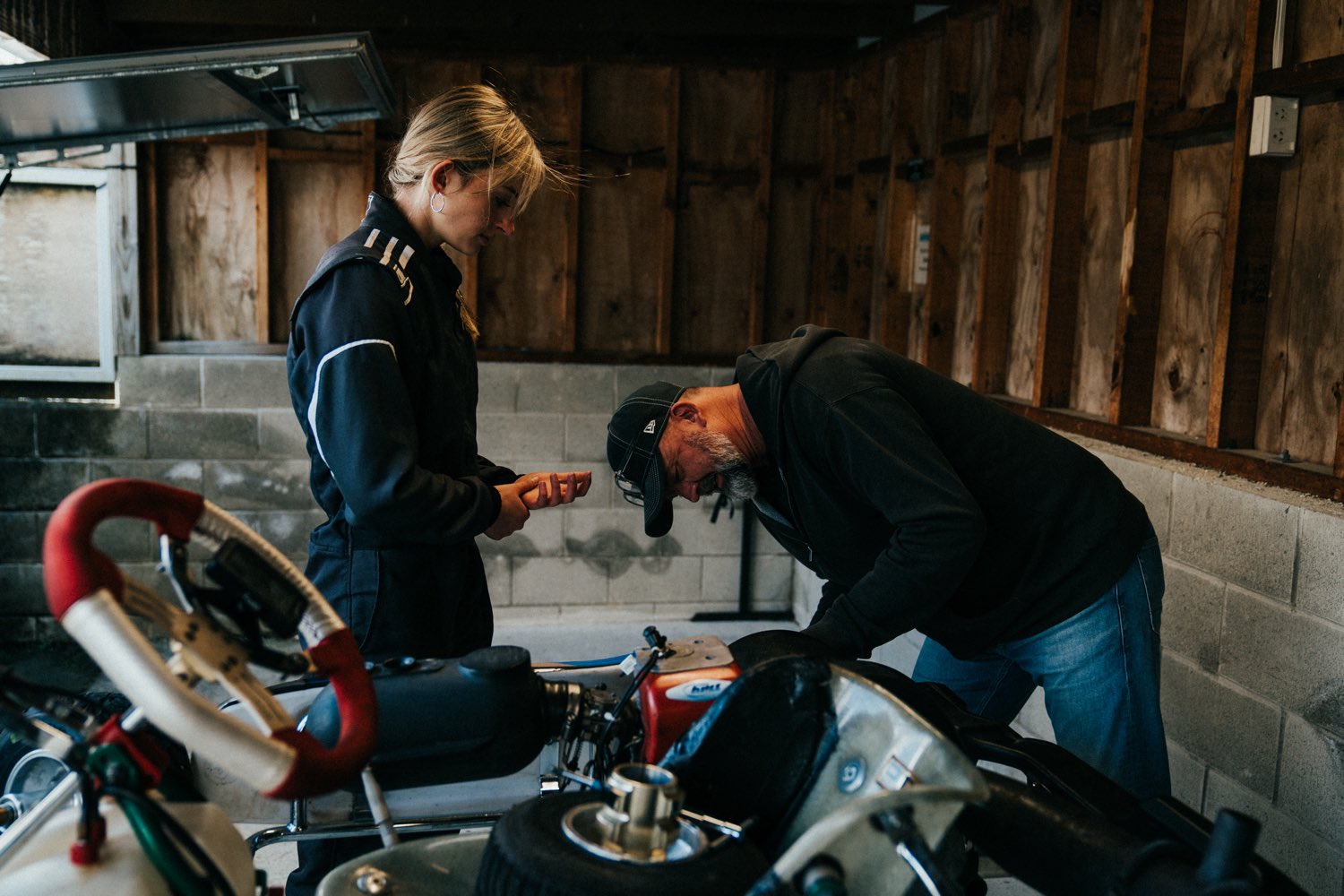 Garage documentary frame — photography by Dane Scott